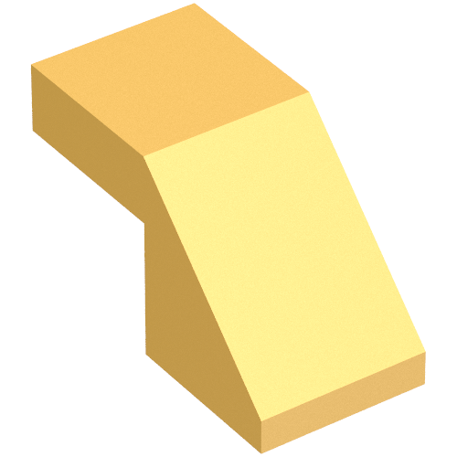 LEGO 28192 Slope 45 2 x 1 with Cutout without Stud in Pearl Gold - Authentic LEGO Part