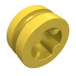 LEGO 4265c Technic Bush 1/2 Smooth in Yellow - Authentic LEGO Part