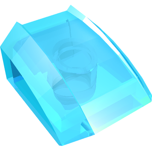 LEGO 30602 Slope, Curved 2 x 2 Lip in Trans-Light Blue - Authentic LEGO Part