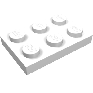 LEGO 3021 Plate 2 x 3 in White - Authentic LEGO Part
