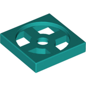 LEGO 3680 Turntable 2 x 2 Plate, Base in Dark Turquoise - Authentic LEGO Part