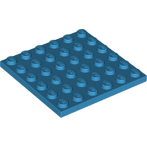 LEGO 3958 Plate 6 x 6 in Dark Azure - Authentic LEGO Part