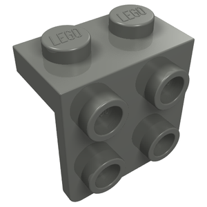 LEGO 44728 Bracket 1 x 2 - 2 x 2 in Dark Bluish Gray - Authentic LEGO Part