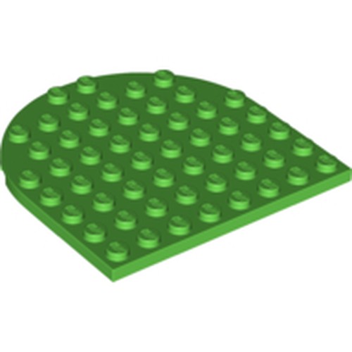 LEGO 41948 Plate, Round 8 x 8 Rounded End in Bright Green - Authentic LEGO Part