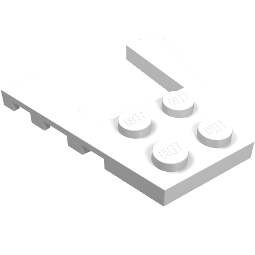 LEGO 43719 Wedge, Plate 4 x 4 in White - Authentic LEGO Part