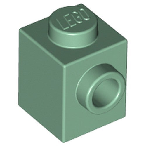 LEGO 87087 Brick, Modified 1 x 1 with Stud on Side in Sand Green - Authentic LEGO Part