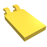 LEGO 30350a Tile, Modified 2 x 3 with 2 Clips Angled in Yellow - Authentic LEGO Part