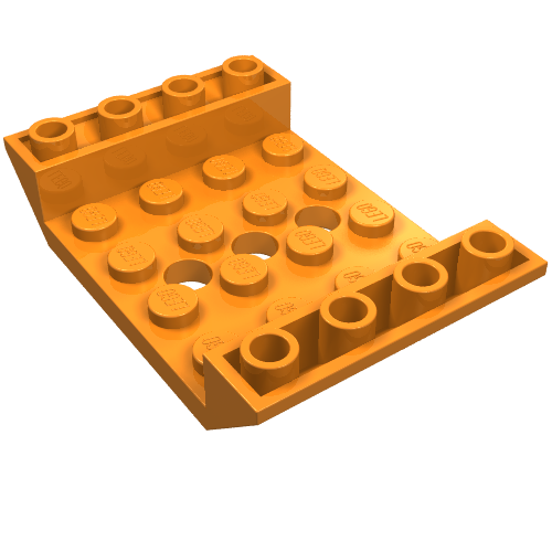 LEGO 60219 Slope, Inverted 45 6 x 4 Double with 4 x 4 Cutout and 3 Holes in Orange - Authentic LEGO Part