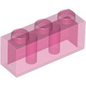 LEGO 3622 Brick 1 x 3 in Trans-Dark Pink - Authentic LEGO Part