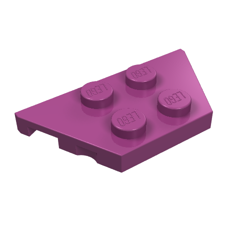 LEGO 51739 Wedge, Plate 2 x 4 in Magenta - Authentic LEGO Part