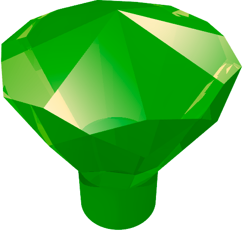 LEGO 30153 Rock 1 x 1 Jewel 24 Facet in Trans-Green - Authentic LEGO Part