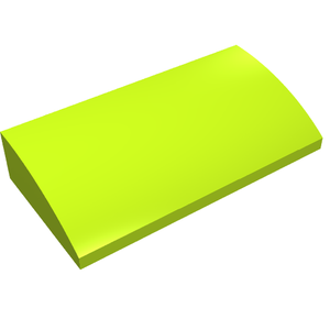 LEGO 88930 Slope, Curved 2 x 4 x 2/3 with Bottom Tubes in Lime - Authentic LEGO Part