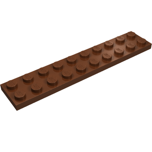 LEGO 3832 Plate 2 x 10 in Reddish Brown - Authentic LEGO Part