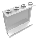 LEGO 60581 Panel 1 x 4 x 3 with Side Supports - Hollow Studs in Trans-Clear - Authentic LEGO Part