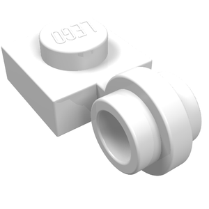 LEGO 4081a Plate, Modified 1 x 1 with Light Attachment - Thin Ring in White - Authentic LEGO Part