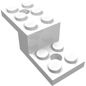 LEGO 11215 Bracket 5 x 2 x 1 1/3 with 2 Holes and Bottom Tube in White - Authentic LEGO Part