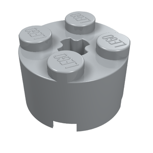 LEGO 3941 Brick, Round 2 x 2 with Axle Hole in Light Bluish Gray - Authentic LEGO Part