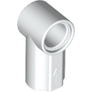 LEGO 32013 Technic, Axle and Pin Connector Angled #1 in White - Authentic LEGO Part