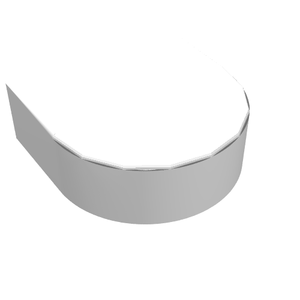 LEGO 24246 Tile, Round 1 x 1 Half Circle Extended in White - Authentic LEGO Part