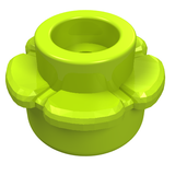 LEGO 24866 Plate, Round 1 x 1 with Flower Edge (5 Petals) in Lime - Authentic LEGO Part