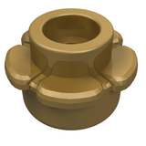 LEGO 24866 Plate, Round 1 x 1 with Flower Edge (5 Petals) in Pearl Gold - Authentic LEGO Part