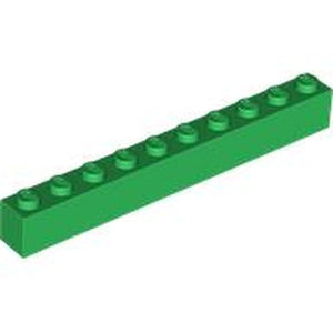 LEGO 6111 Brick 1 x 10 in Green - Authentic LEGO Part
