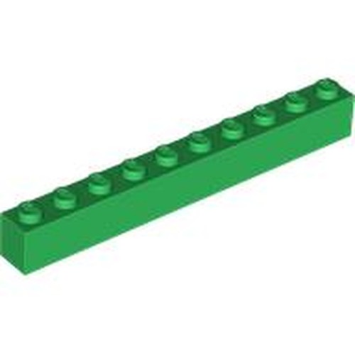 LEGO 6111 Brick 1 x 10 in Green - Authentic LEGO Part