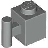 LEGO 2921 Brick, Modified 1 x 1 with Bar Handle in Light Gray - Authentic LEGO Part