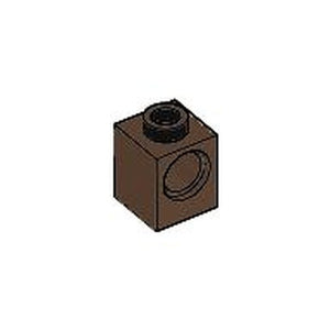LEGO 6541 Technic, Brick 1 x 1 with Hole in Brown - Authentic LEGO Part