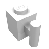 LEGO 2921 Brick, Modified 1 x 1 with Bar Handle in White - Authentic LEGO Part
