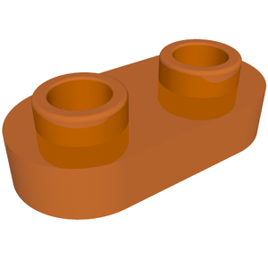 LEGO 35480 Plate, Round 1 x 2 with Open Studs in Dark Orange - Authentic LEGO Part