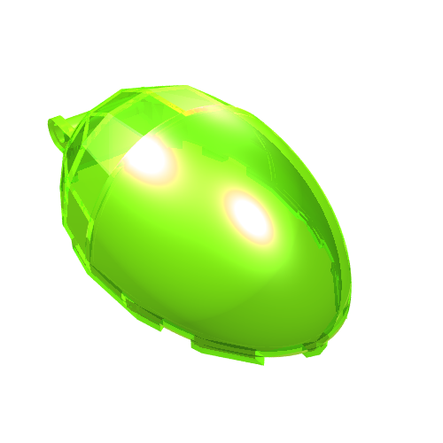 LEGO 87752 Windscreen 6 x 4 x 2 Bubble Canopy with Bar Handle in Trans-Bright Green - Authentic LEGO Part
