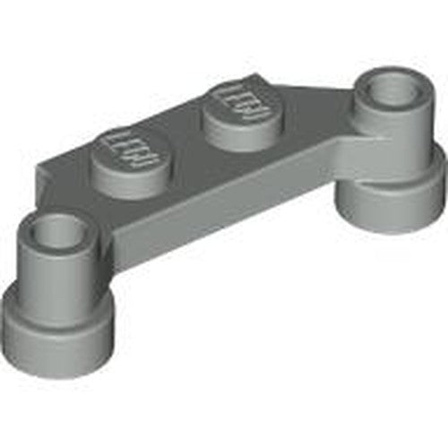 LEGO 4590 Plate, Modified 1 x 4 Offset in Light Gray - Authentic LEGO Part