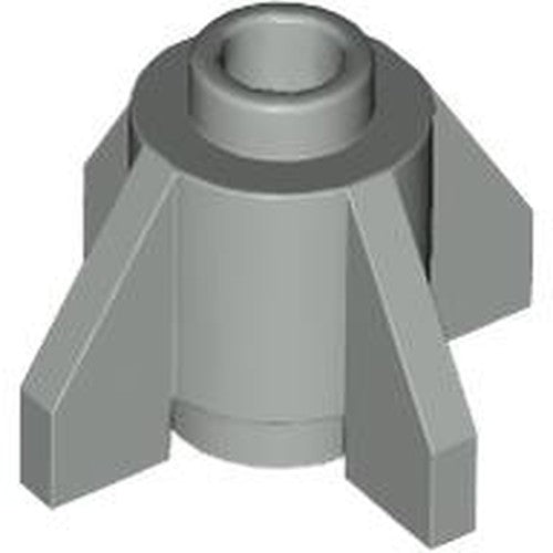 LEGO 4588 Brick, Round 1 x 1 with Fins in Light Gray - Authentic LEGO Part