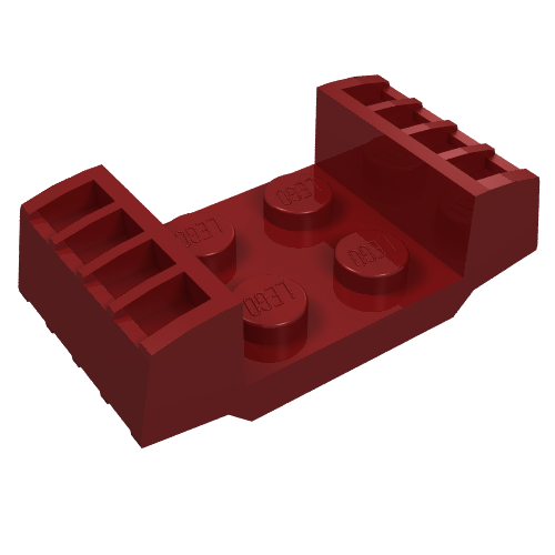 LEGO 41862 Plate, Modified 2 x 2 with Vents in Dark Red - Authentic LEGO Part