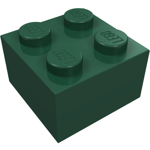 LEGO 3003 Brick 2 x 2 in Dark Green - Authentic LEGO Part