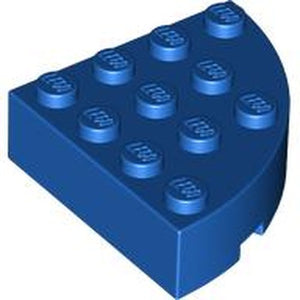 LEGO 2577 Brick, Round Corner 4 x 4 Full Brick in Blue - Authentic LEGO Part