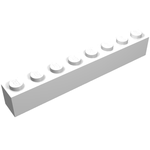 LEGO 3008 Brick 1 x 8 in White - Authentic LEGO Part