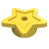 LEGO 11609 Plate, Round 1 x 1 with Star and Small Pin Hole in Yellow - Authentic LEGO Part