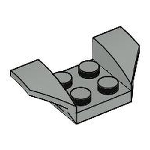 LEGO 41854 Vehicle, Mudguard 2 x 4 with Flared Wings in Light Gray - Authentic LEGO Part