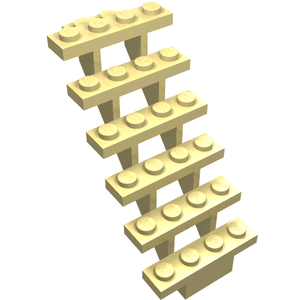 LEGO 30134 Stairs 7 x 4 x 6 Straight Open in Light Yellow - Authentic LEGO Part