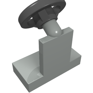 LEGO 3829c01 Vehicle, Steering Stand 1 x 2 with  Steering Wheel in Light Gray - Authentic LEGO Part