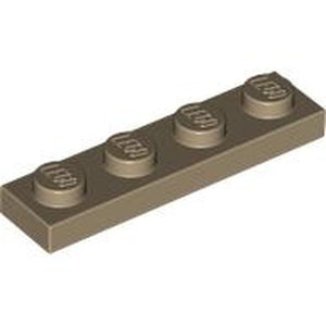 LEGO 3710 Plate 1 x 4 in Dark Tan - Authentic LEGO Part