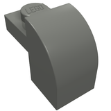 LEGO 6091 Brick Curved 1 x 2 x 1 1/3 with Curved Top in Dark Bluish Gray - Authentic LEGO Part