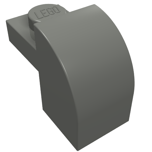 LEGO 6091 Brick Curved 1 x 2 x 1 1/3 with Curved Top in Dark Bluish Gray - Authentic LEGO Part
