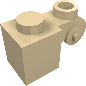 LEGO 20310 Brick, Modified 1 x 1 with Scroll with Hollow Stud in Tan - Authentic LEGO Part