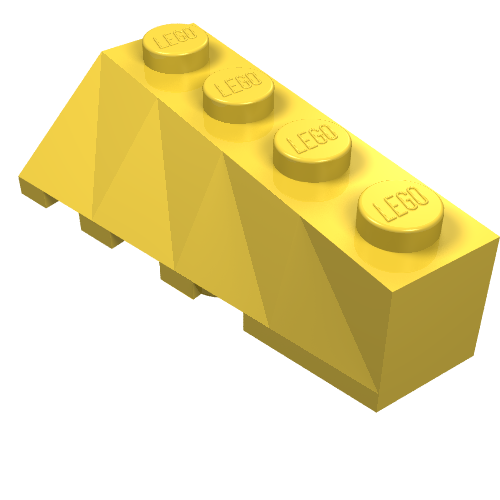 LEGO 43720 Wedge 4 x 2 Sloped Right in Yellow - Authentic LEGO Part