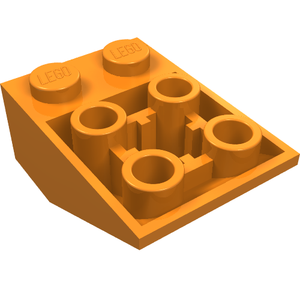 LEGO 3747b Slope, Inverted 33 3 x 2 with Flat Bottom Pin and Connections between Studs in Orange - Authentic LEGO Part