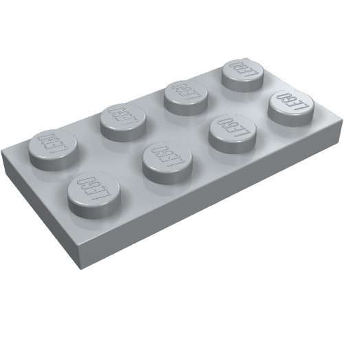 LEGO 3020 Plate 2 x 4 in Light Bluish Gray - Authentic LEGO Part