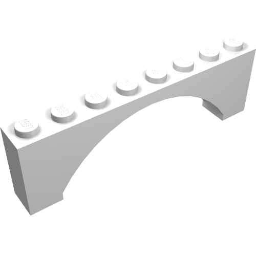 LEGO 16577 Arch 1 x 8 x 2 Raised in White - Authentic LEGO Part